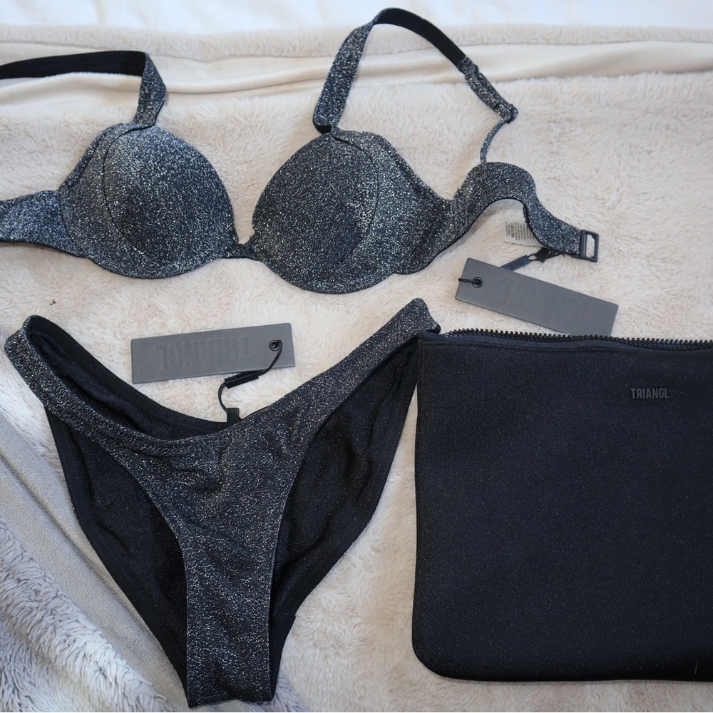Black shimmery Triangl swimsuit